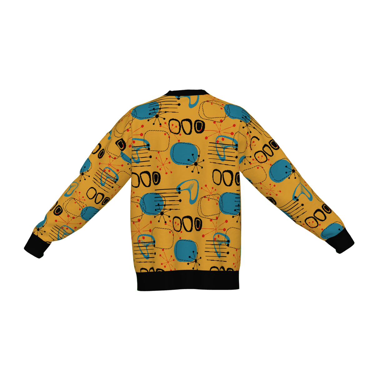retro long sleeve sweater orange vector