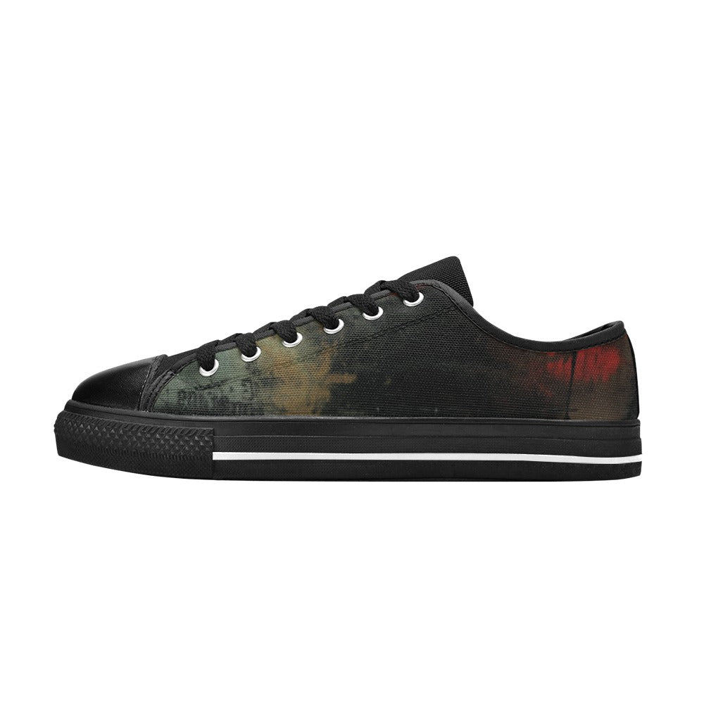 Men's Custom Gothic Sundown Canvas Low Top Shoes