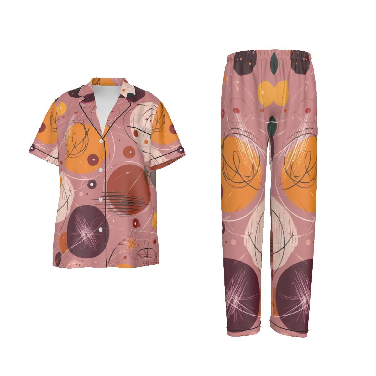 All-over print Women'S Trousers Pajamas Set