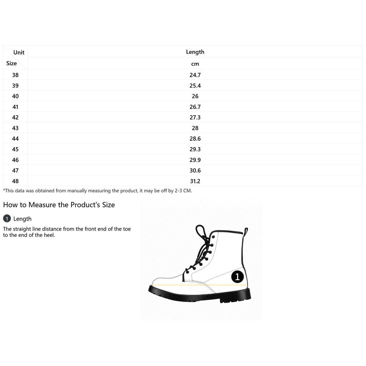 Custom Men's Durable Casual Wear Martin Boots with Thick Sole